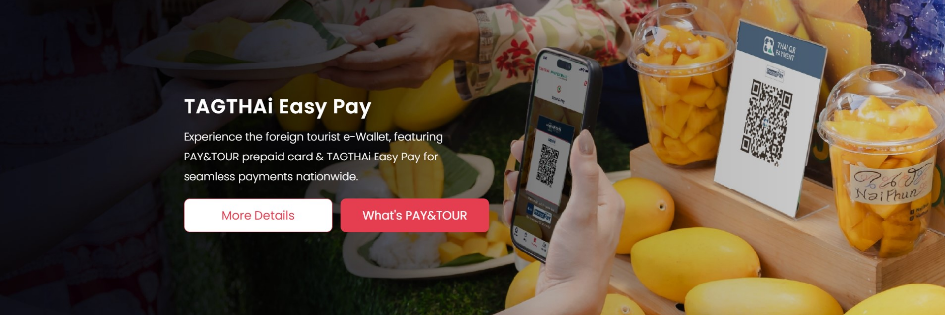 TAT backs TAGTHAi - KBank to first launch Tourist E-Wallet (TAGTHAi EASY PAY) service in Thailand for allowing foreign tourists to spend safely, scan Thai QR Payment to pay nationwide.