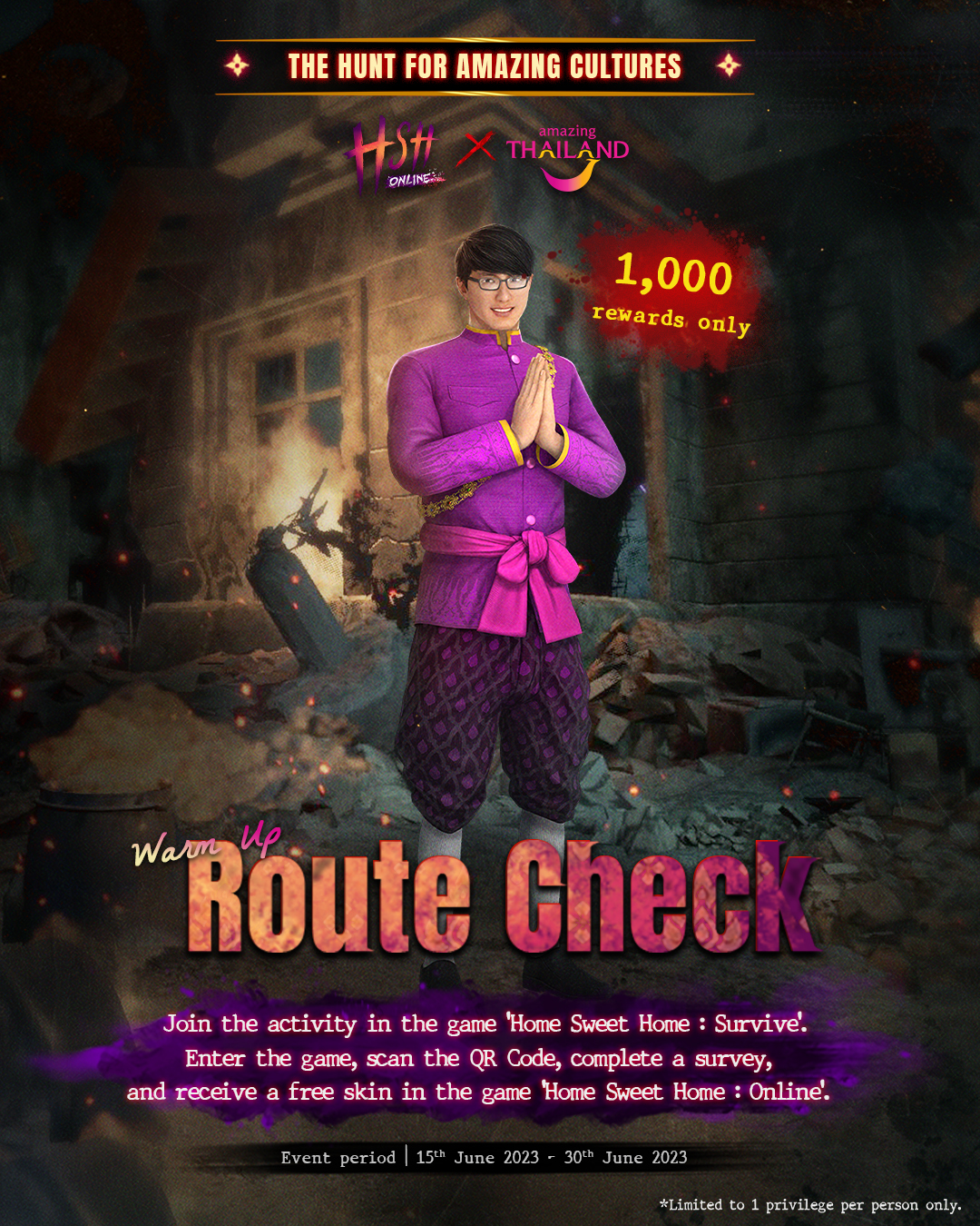 'The Hunt for Amazing Cultures’ announces rule changes and additional rewards for the Warm Up Route Check event!