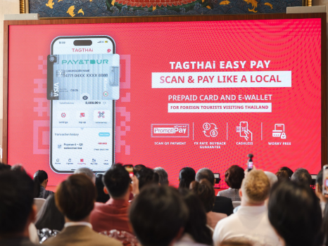 TAT backs TAGTHAi - KBank to first launch Tourist E-Wallet (TAGTHAi EASY PAY) service in Thailand for allowing foreign tourists to spend safely, scan Thai QR Payment to pay nationwide.