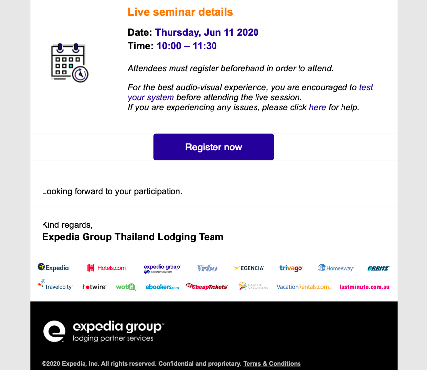TAT, Expedia Group & THA 2nd Virtual Seminar: Thailand’s COVID-19 travel and tourism strategies' series - The Path to Recovery