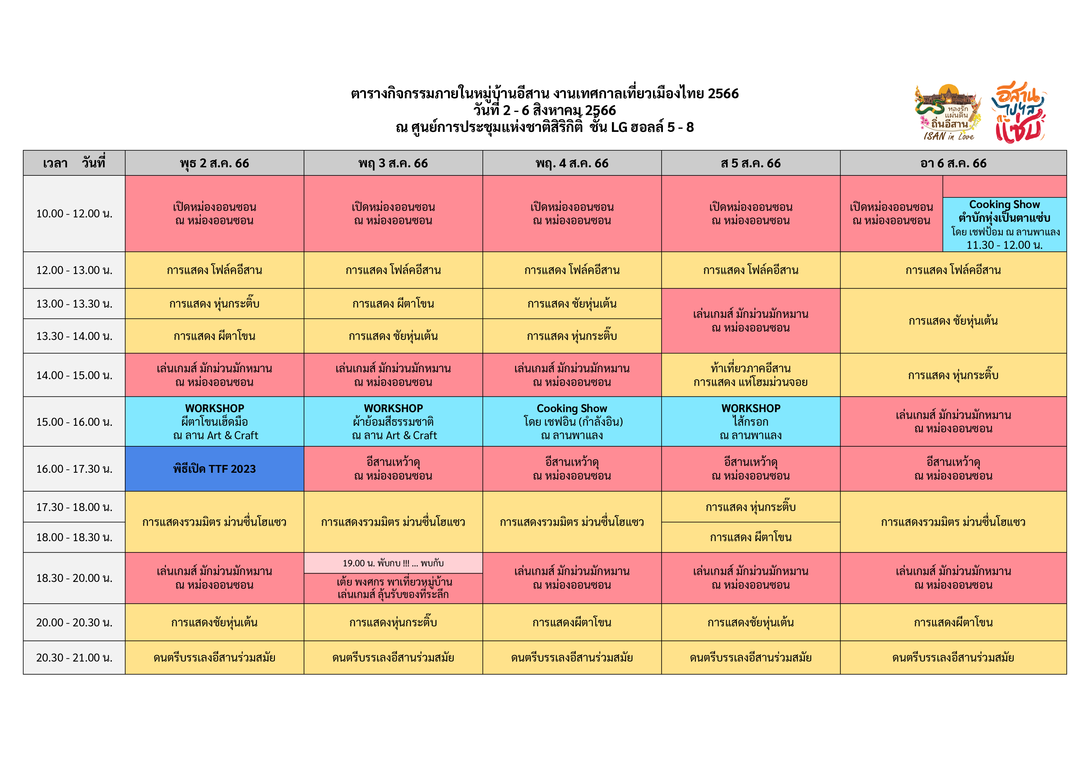 งานเทศกาลเที่ยวเมืองไทย "หมู่บ้านภาคอีสาน…..อีสานไปไสกะแซ่บ"